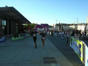 Katie and Gwen Marathon Finish